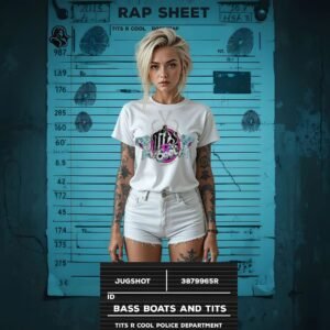 Bass, Boats And Tits Afloat, Big Front Design - Unisex T