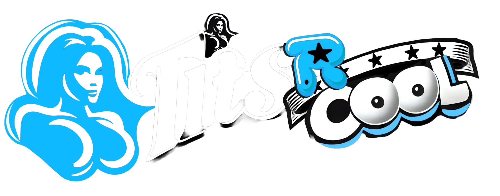 Logo of Tits R Cool featuring stylized blue text and a graphic of a woman, representing the brand's identity in the e-commerce account management section.